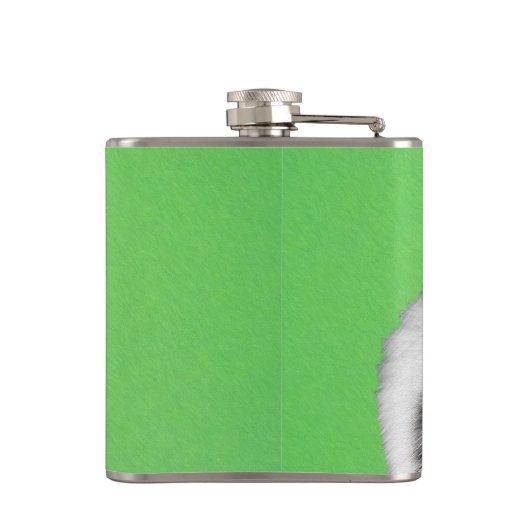 Japans Chin Puppy Painting - Oorspronkelijke honde Heupfles (Achterkant)