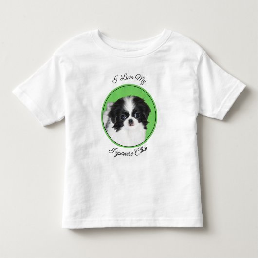 Japans Chin Puppy Painting - Oorspronkelijke honde Kinder Shirts (Voorkant)