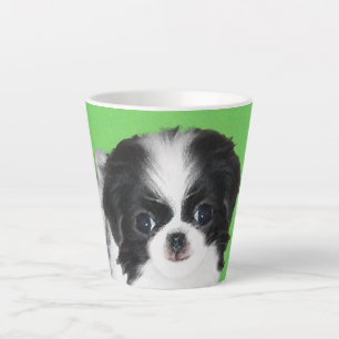 Japans Chin Puppy Painting - Oorspronkelijke honde Latte Mok