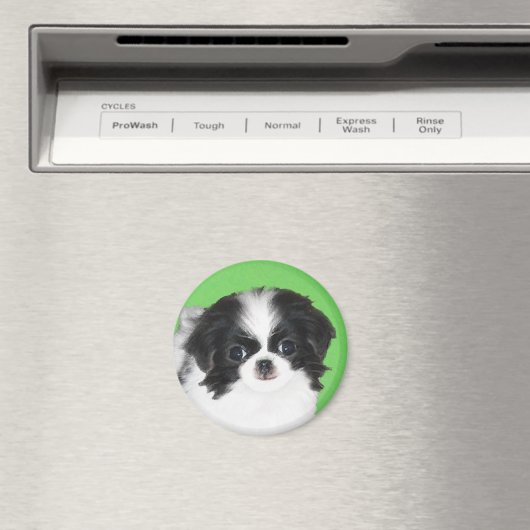 Japans Chin Puppy Painting - Oorspronkelijke honde Magneet (Insitu (Vaatwasser))