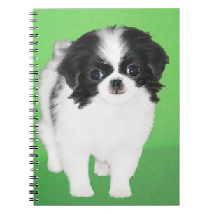 Japans Chin Puppy Painting - Oorspronkelijke honde Notitieboek
