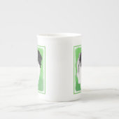 Japans Chin Puppy Painting - Oorspronkelijke honde Porselein Kop (Voorkant)