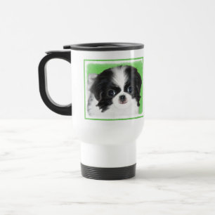 Japans Chin Puppy Painting - Oorspronkelijke honde Reisbeker