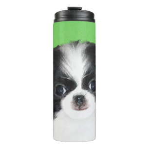 Japans Chin Puppy Painting - Oorspronkelijke honde Thermosbeker
