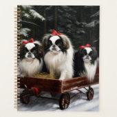 Japans Chin Snowy Sleigh Kerstmisdecor Planner (Voorkant)