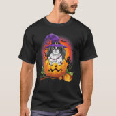 Japans Chin Witch Pumpkin Halloween Hondenliefhebb T-shirt (Voorkant)