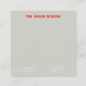  Japans Chin zwart en wit Vierkante Visitekaartje (Achterkant)