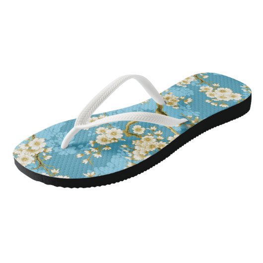 Japans Chiyogami Pruimenbloesem Patroon Teenslippe Teenslippers (Schuin)