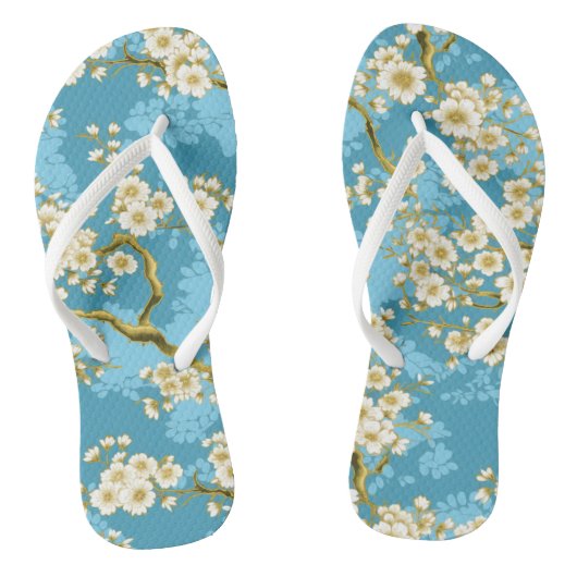 Japans Chiyogami Pruimenbloesem Patroon Teenslippe Teenslippers (Voetbed)