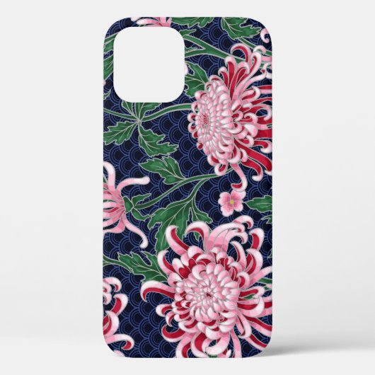 Japans chrysant pioenrozen  patroon Case-Mate iPhone case (Achterkant)