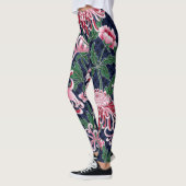 Japans chrysant pioenrozen patroon leggings (Links)