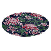 Japans chrysant pioenrozen  patroon snijplank (Hoek)