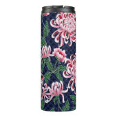 Japans chrysant pioenrozen patroon thermosbeker (Achterkant)