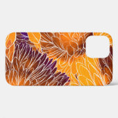 Japans chrysant: Waterverf naadloos patroon Case-Mate iPhone Case (Achterkant (horizontaal))