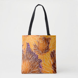 Japans chrysant: Waterverf naadloos patroon Tote Bag
