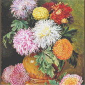 Japans Chrysanthemum, beroemd schilderij, Sticker (Voorkant)