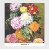 Japans Chrysanthemum, beroemd schilderij, Sticker (Vel)
