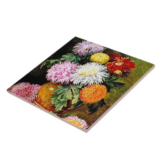 Japans Chrysanthemum, beroemd schilderij, Tegeltje (Zijkant)