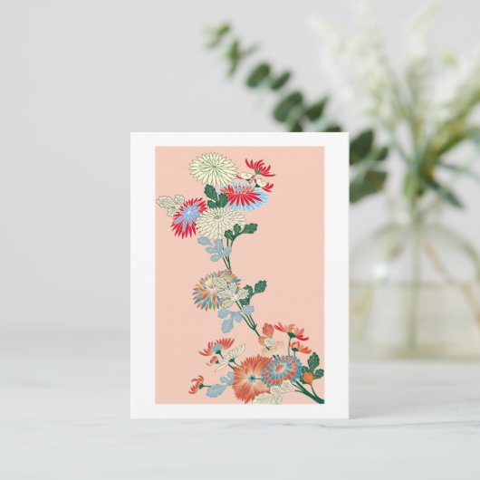 Japans Chrysanthemum Briefkaart (Staand voorkant)