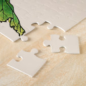 Japans Chrysanthemum. Geel en Oranje Legpuzzel (Zijkant)