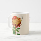Japans Chrysanthemum. Goud en Sinaasappel Koffiemok (Voorkant links)
