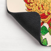 Japans Chrysanthemum. Goud en Sinaasappel Muismat (Hoek)