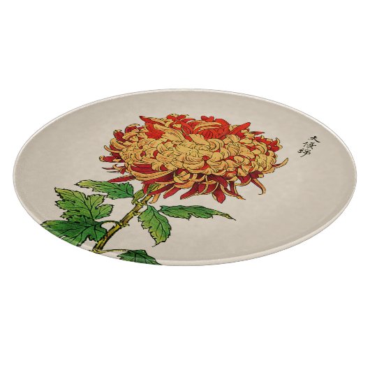  Japans Chrysanthemum. Mustard Gold Snijplank (Hoek)