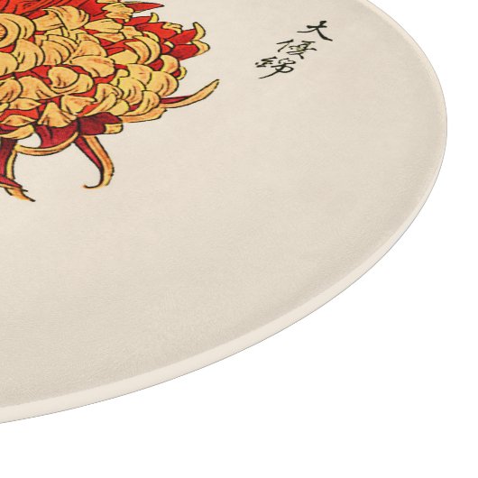 Japans Chrysanthemum. Mustard Gold Snijplank (Hoek)