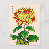 Japans Chrysanthemum. Mustard Yellow Briefkaart (Voorkant)