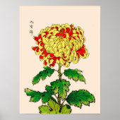  Japans Chrysanthemum. Mustard Yellow Poster (Voorkant)