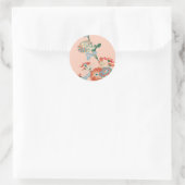 Japans Chrysanthemum Ronde Sticker (Tas)