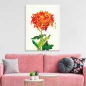  Japans Chrysanthemum. Rust en Sinaasappel Canvas Afdruk (Insitu (Woonkamer))