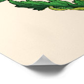 Japans Chrysanthemum. Rust en Sinaasappel Poster (Hoek)