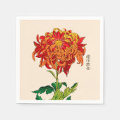 Japans Chrysanthemum. Rust en Sinaasappel Servet (Voorkant)