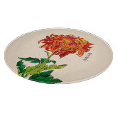 Japans Chrysanthemum. Rust en Sinaasappel Snijplank (Hoek)