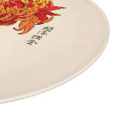 Japans Chrysanthemum. Rust en Sinaasappel Snijplank (Hoek)