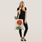  Japans Chrysanthemum. Rust en Sinaasappel Tote Bag (Op model)