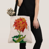  Japans Chrysanthemum. Rust en Sinaasappel Tote Bag (Dichtbij)