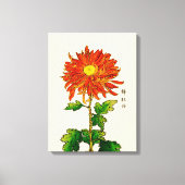 Japans Chrysanthemum. Sinaasappel en goud Canvas Afdruk (Voorkant)