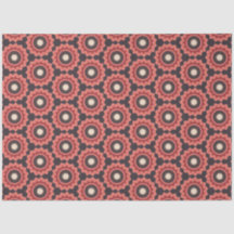 Japans cirkelbloemontwerp in zwart en rood