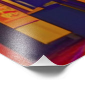 Japans City Street 's nachts Foto Afdruk (Hoek)