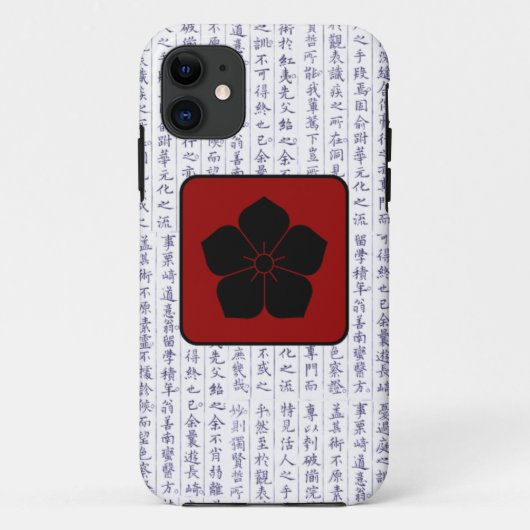 Japans Clan Kamon Kanji Script Cherry Blossom Case-Mate iPhone Case (Achterkant)
