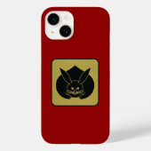 Japans Clan Kamon Rood Laquer en Goud Konijn Case-Mate iPhone Case (Achterkant)