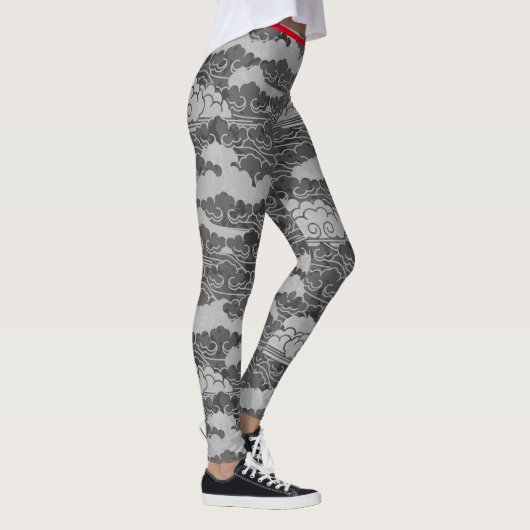JAPANS CLOUD PATROON MET HUMMINGBIRD LEGGINGS (Rechts)