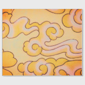 JAPANS CLOUD PATROON, verpakt in ORANJE papier (Vlak)