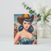 japans cowgirl briefkaart (Staand voorkant)