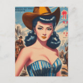 japans cowgirl briefkaart (Voorkant)