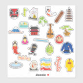 Japans Cultuur Iconen Sticker Blad (Vel)