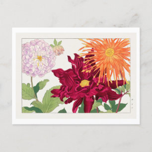  Japans Dahlia Woodblock Print Briefkaart