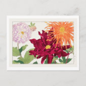  Japans Dahlia Woodblock Print Briefkaart (Voorkant)